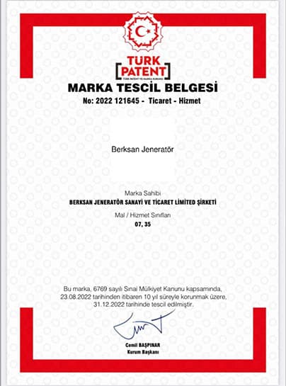 Patent Tescil Belgesi