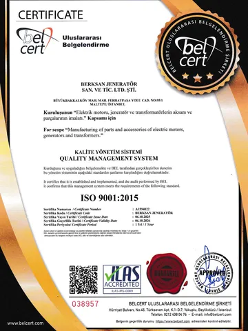 ISO 9001 Belgesi