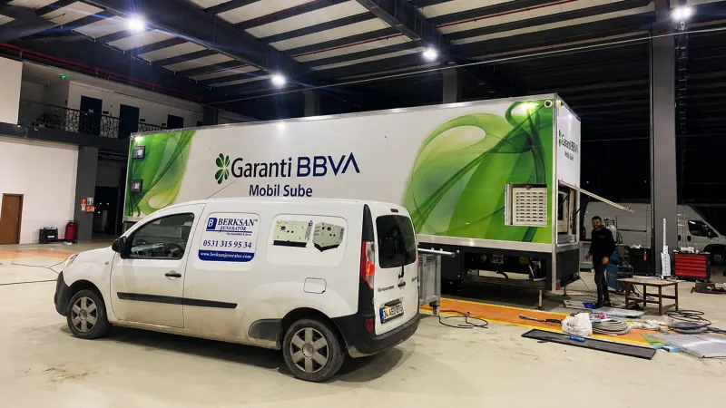 Garanti BBVA mobil şube jeneratör projesi genel görünüm